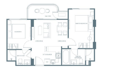 Condo à Phuket, Thaïlande, 2 chambres  № 147411 - photo 13