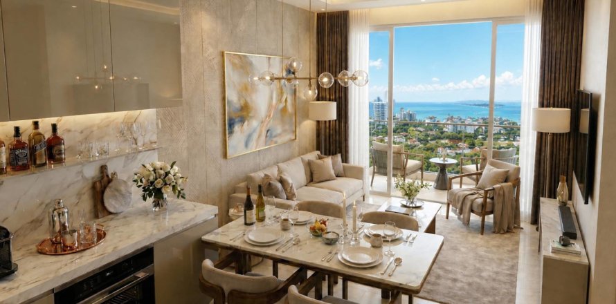 Condo in Pattaya, Thailand, 1 bedroom in Love it Wongamat beach № 179034