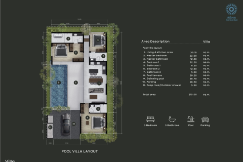 Вилла в Банг Тао, Таиланд с 4 спальнями  № 169822 - фото 16