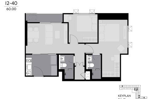 Condo à Bangkok, Thaïlande, 2 chambres  № 166822 - photo 11