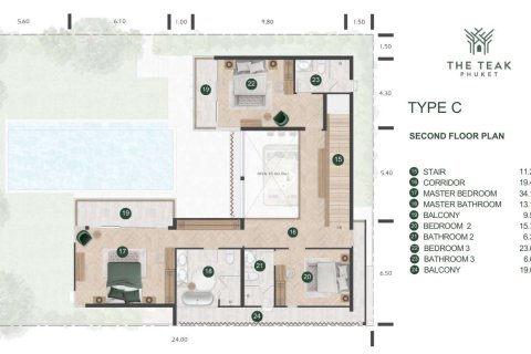 Вилла в Банг Тао, Таиланд с 4 спальнями  № 165818 - фото 15
