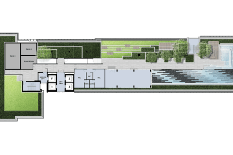 Condo à Thonburi, Bangkok, Thaïlande, 2 chambres  № 165822 - photo 26