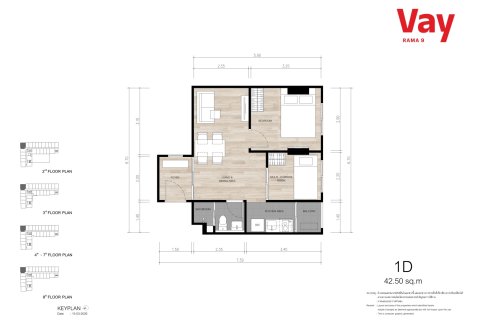 Eigentumswohnung in Bangkok, Thailand, 1 Schlafzimmer № 222620 - Foto 13