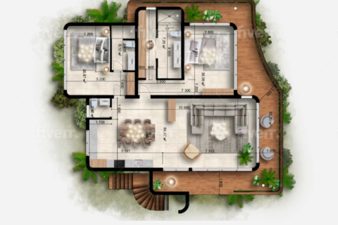 Вилла в Сураттхани, Таиланд с 2 спальнями  № 158281 - фото 11