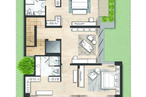 Вилла в Бангкоке, Таиланд с 4 спальнями  № 170011 - фото 13