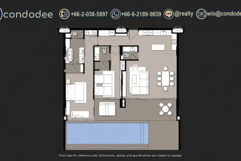 Condo in Bangkok, Thailand, 2 bedrooms  № 234011 - photo 5