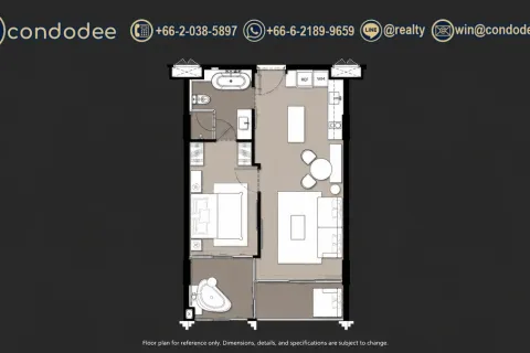 Condo in Bangkok, Thailand, 1 bedroom  № 234009 - photo 5