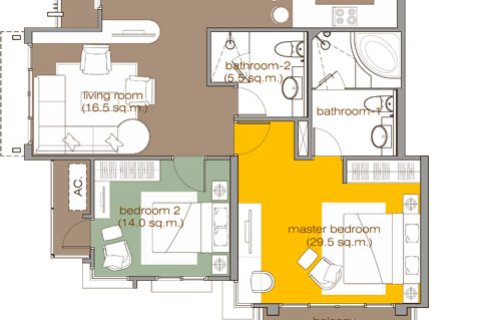 Wohnung in Kamala, Thailand 2 Schlafzimmer № 223272 - Foto 23