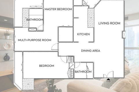 Кондоминиум с 2 спальнями в Бангкоке, Таиланд № 171501 - фото 15