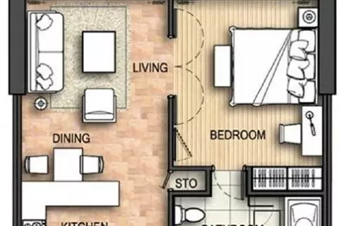 Студия в кондо в Клонг Тоэй, Бангкок, Таиланд № 139043 - фото 8