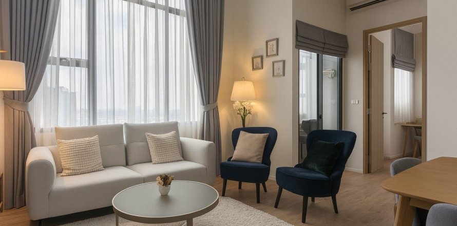 Condo à Khlong Toei, Bangkok, Thaïlande, 2 chambres № 155198