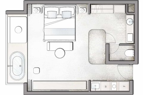 Condo à Kamala, Thaïlande, 1 chambre  № 166753 - photo 20