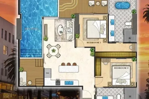 Condo à Pattaya, Thaïlande, 2 chambres  № 171292 - photo 13