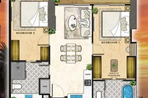 Condo à Pattaya, Thaïlande, 2 chambres  № 171292 - photo 14