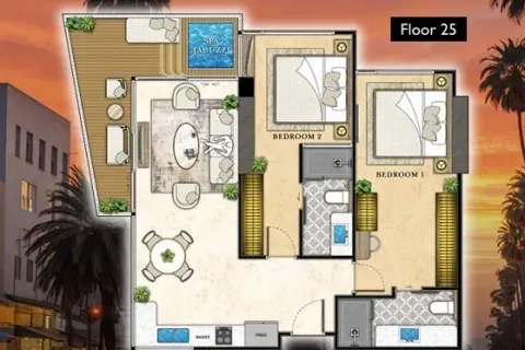 Condo à Pattaya, Thaïlande, 2 chambres  № 171292 - photo 10