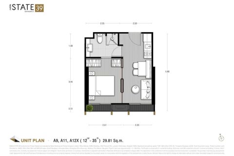 Condo à Bangkok, Thaïlande, 2 chambres  № 166657 - photo 8