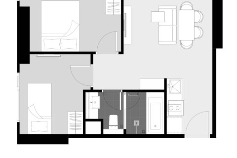 Condo à Bangkok, Thaïlande, 2 chambres  № 166944 - photo 7