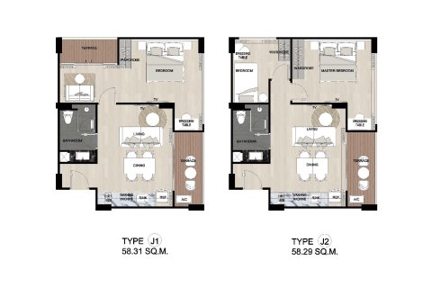 Condo à Phuket, Thaïlande, 2 chambres  № 165286 - photo 16