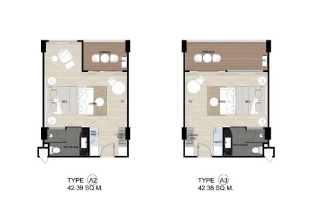 Condo à Phuket, Thaïlande, 1 chambre  № 165288 - photo 13