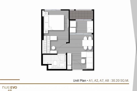 Condo à Bangkok, Thaïlande, 1 chambre  № 166621 - photo 10