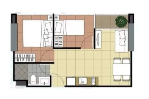 Кондоминиум с 2 спальнями в Паттайе, Таиланд № 146019 - фото 21