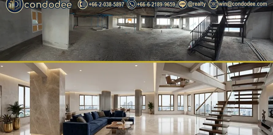 Condo à Watthana, Bangkok, Thaïlande, 4 chambres  № 201158