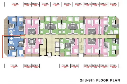 Condo à Pattaya, Thaïlande, 2 chambres  № 145433 - photo 14