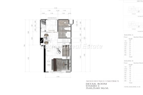 Studio dans le Condo à Pattaya, Thaïlande  № 161409 - photo 5