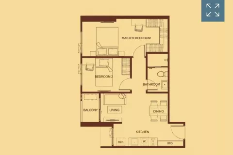 Condo in Suan Luang, Bangkok, Thailand, 2 bedrooms  № 136564 - photo 1