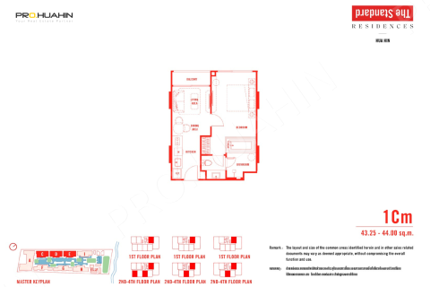 Appartement à Hua Hin, Thaïlande 1 chambre № 194875