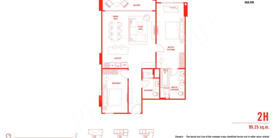 Apartment in Hua Hin, Thailand 2 bedrooms № 194874