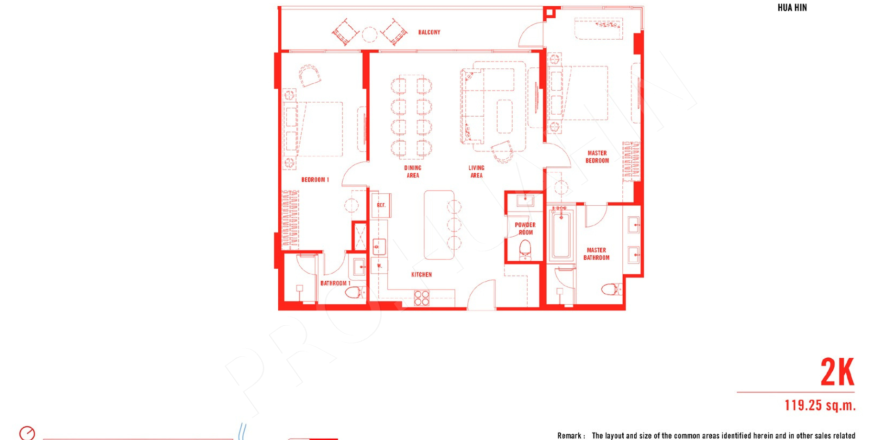 Apartment in Hua Hin, Thailand 2 bedrooms № 194873