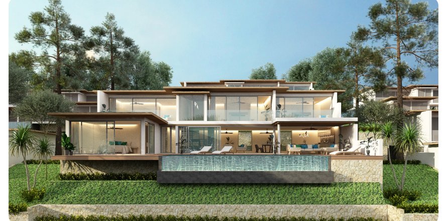 Вилла в Самуи, Таиланд с 4 спальнями № 170174