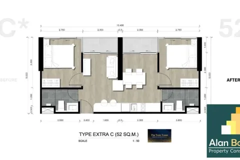 Condominio de 2 dormitorios en Jomtien Beach, Pattaya, Tailandia № 210703 - foto 2