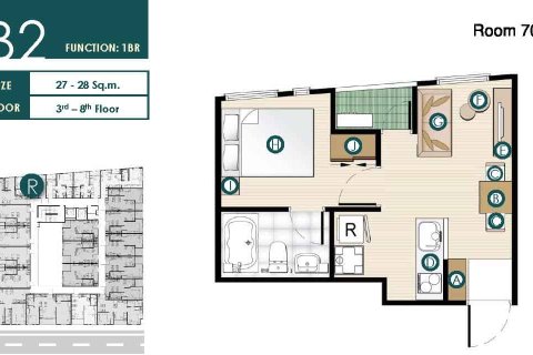 Condo à Bangkok, Thaïlande, 1 chambre  № 166574 - photo 10