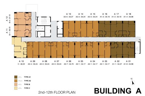 Condo à Bangkok, Thaïlande, 2 chambres  № 166342 - photo 22