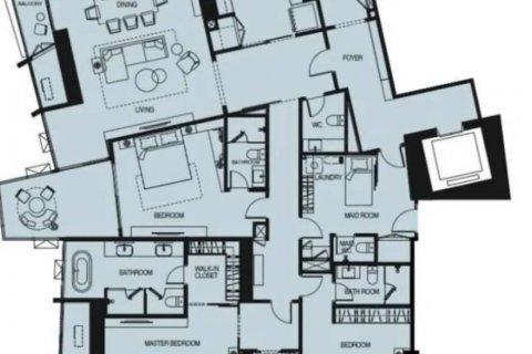 Пентхаус в Дусите, Бангкок, Таиланд с 3 спальнями  № 135170 - фото 6