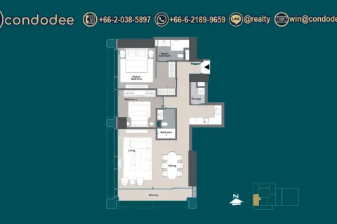 Condo à Ratchathewi, Bangkok, Thaïlande, 3 chambres  № 201391 - photo 6