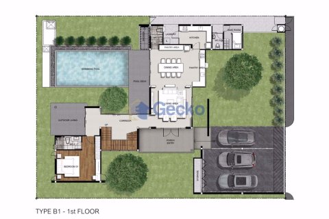 บ้านในพัทยา, ประเทศไทย 4 ห้องนอน № 197024 - รูปถ่าย 22