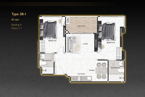 Condo à Pattaya, Thaïlande, 2 chambres  № 165190 - photo 10