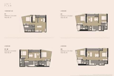 Condo à Bangkok, Thaïlande, 2 chambres  № 166097 - photo 15