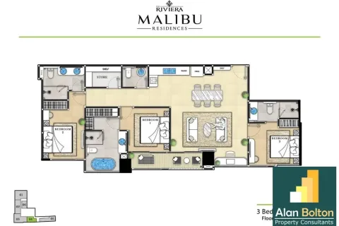 Condominio de 3 dormitorios en Pattaya, Tailandia № 210775 - foto 2