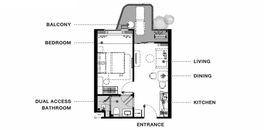 Hors-plan The Balcony à Phuket, Thaïlande № 171526 - photo 1