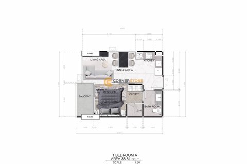 Studio in the Condo on Jomtien Beach, Pattaya, Thailand  № 119416 - photo 10