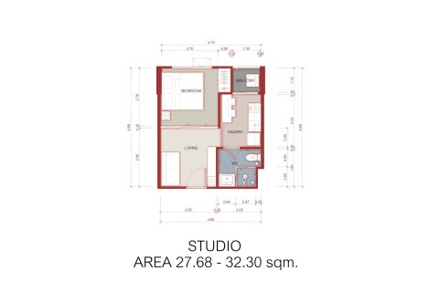 Eigentumswohnung in Chiang Mai, Thailand, 1 Schlafzimmer  № 222669 - Foto 23