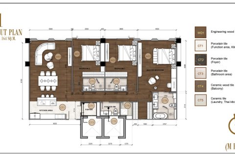 Condo à Bangkok, Thaïlande, 3 chambres  № 165412 - photo 11