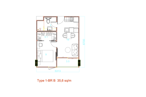 Eigentumswohnung auf Layan Beach, Thailand, 1 Schlafzimmer № 222559 - Foto 16