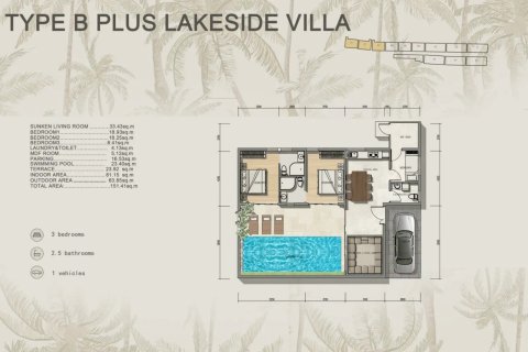 Villa auf Chaweng Beach, Ko Samui, Thailand 3 Schlafzimmer № 222556 - Foto 6
