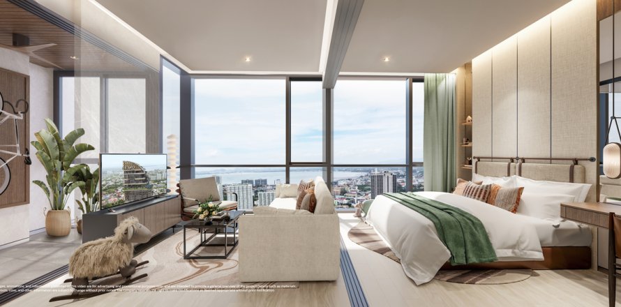 Квартира в Паттайе, Таиланд с 2 комнатами  № 168191