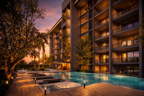 Квартира в Паттайе, Таиланд с 2 комнатами  № 161416